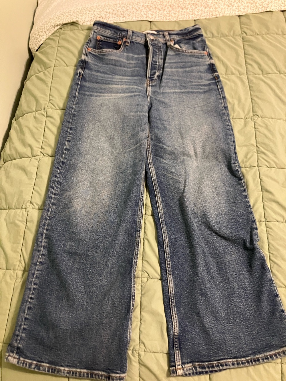 RE/DONE Women’s Blue  High Rise Wide Leg Jeans - Size 27 - Picture 7 of 7